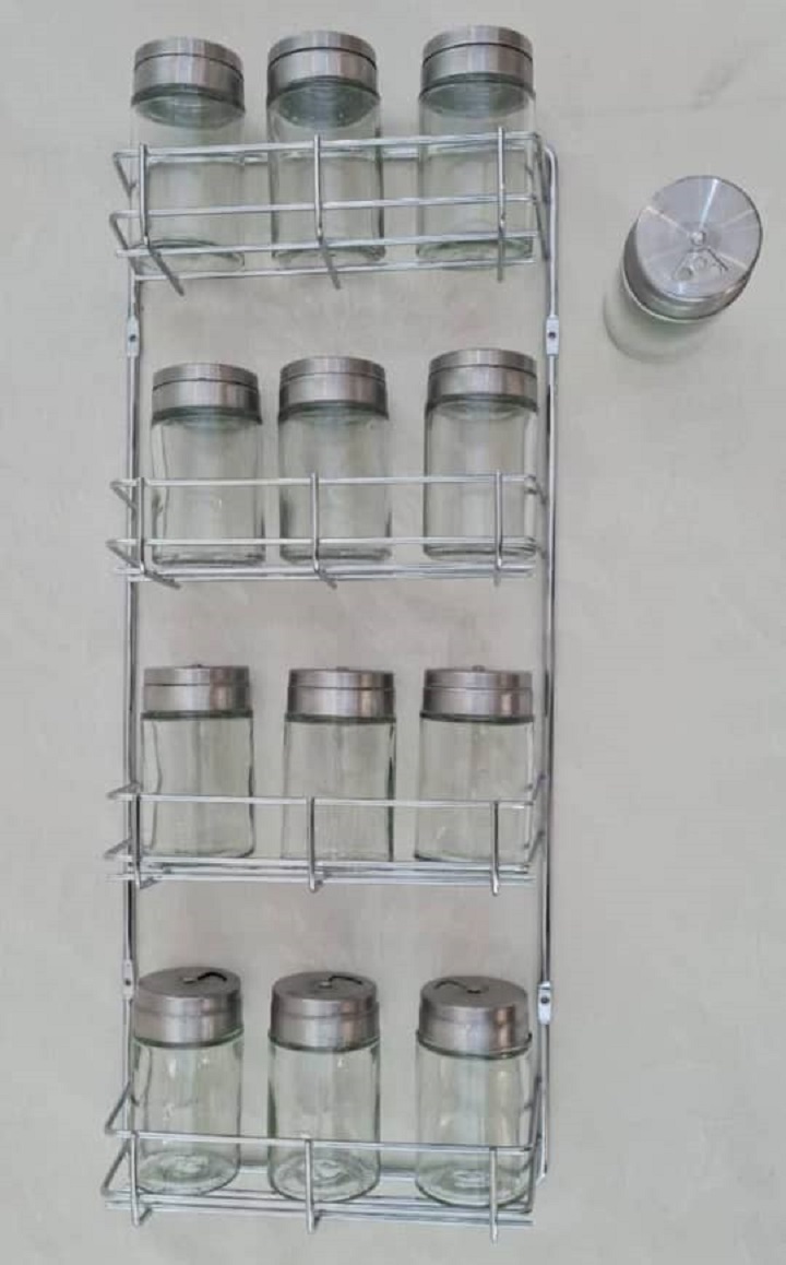 جا ادویه 12 قوطی ( شیشه ای ) فراسازان مدل 1315