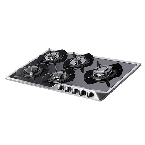 اجاق گاز 5 شعله استیل شیشه مشکی مدل بیدار درسا DG 2301-5R