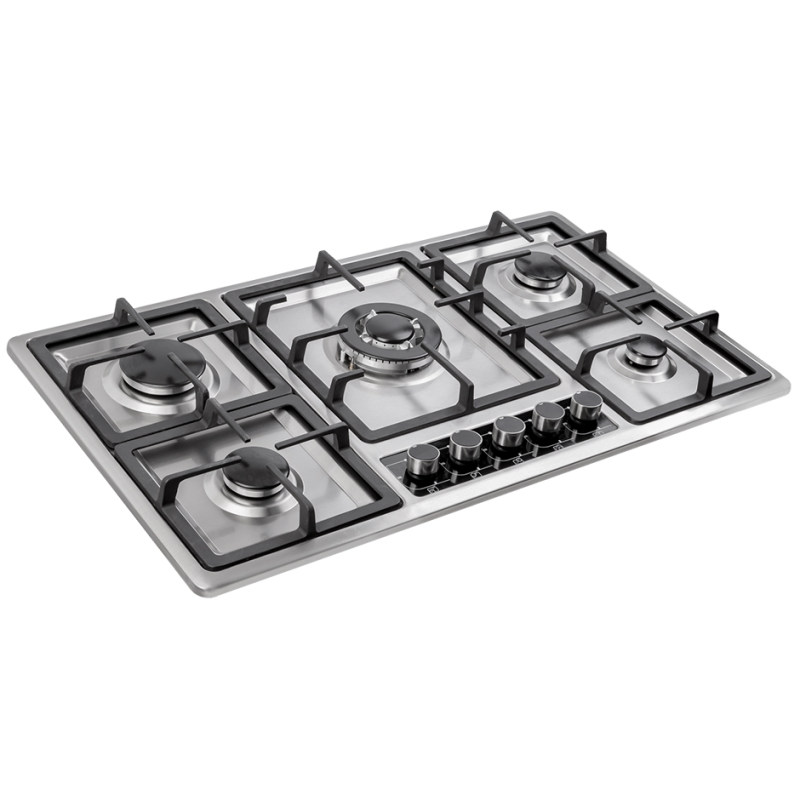 اجاق گاز 5 شعله استیل - شیشه مشکی درسا مدل دنیا DG2302