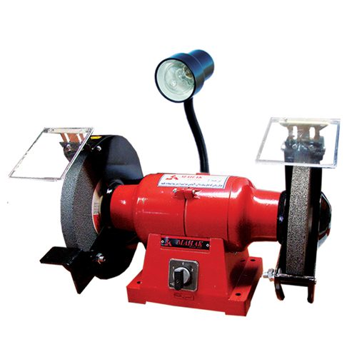 ماشین سنگ سنباده 250 میلیمتر 700/1000 وات دو دور سه فاز چراغ دار محک GD 250 HL