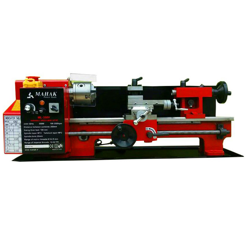 دستگاه مینی تراش 350 میلیمتر 550 وات دور متغیر حرفه ای محک ML-350V