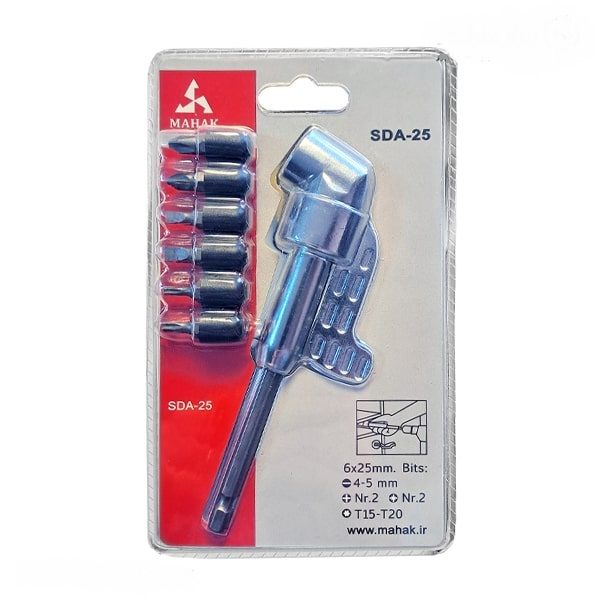 هد زاویه زن پیچ گوشتی  6 عددی مدل SDA-25