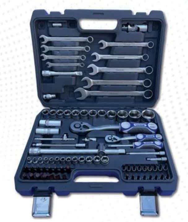 جعبه بکس صنعتی 82 پارچه 1/2 و 1/4 اینچ تندیس کد TT-2445