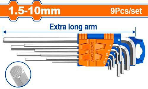 آلن شش گوش کارتی بلند 9 عددی وادفو