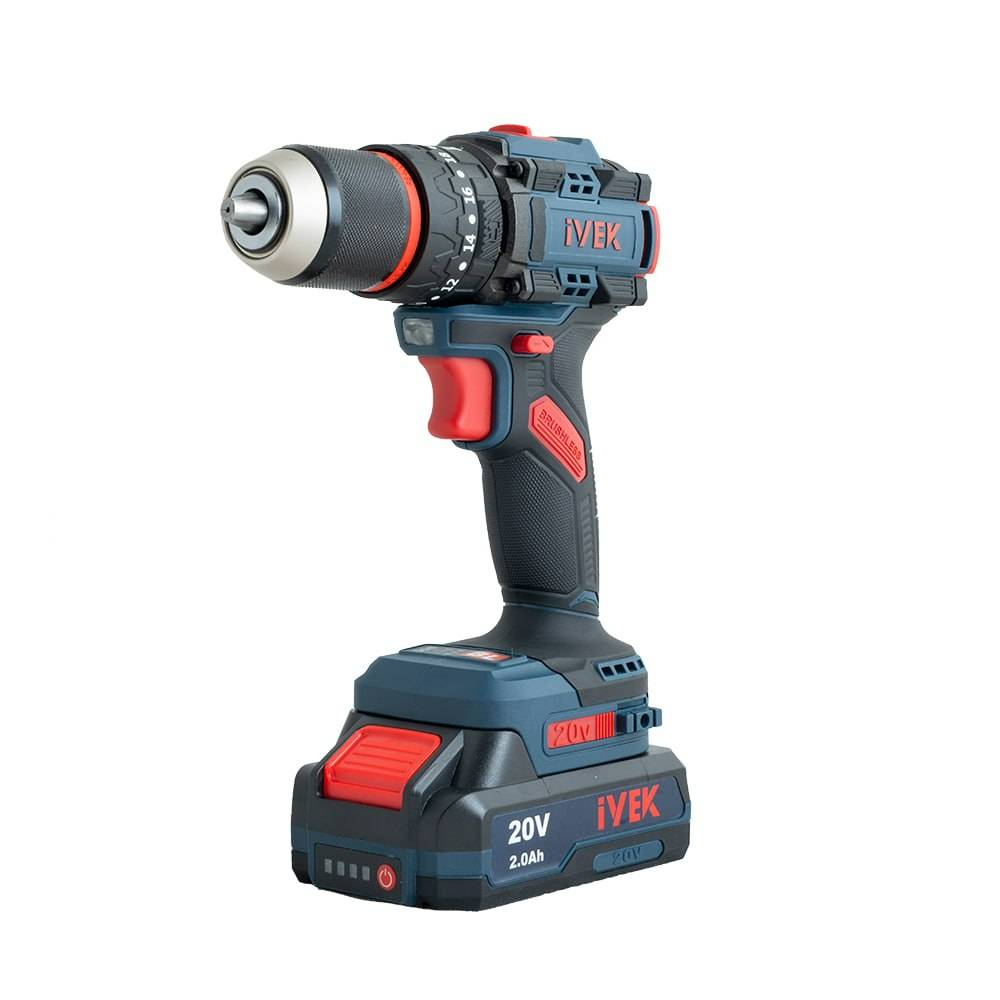 دریل شارژی براشلس چکشی 20 ولت ایوک مدل K-7812